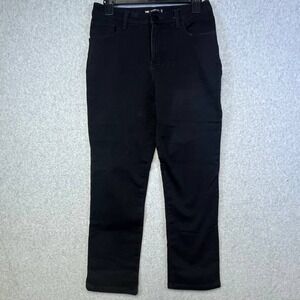 Lee Jeans Women's 8 Black Denim Classic‎ Fit Pants Casual Straight 30x26.5